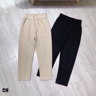 Quần baggy dạ gân giữa