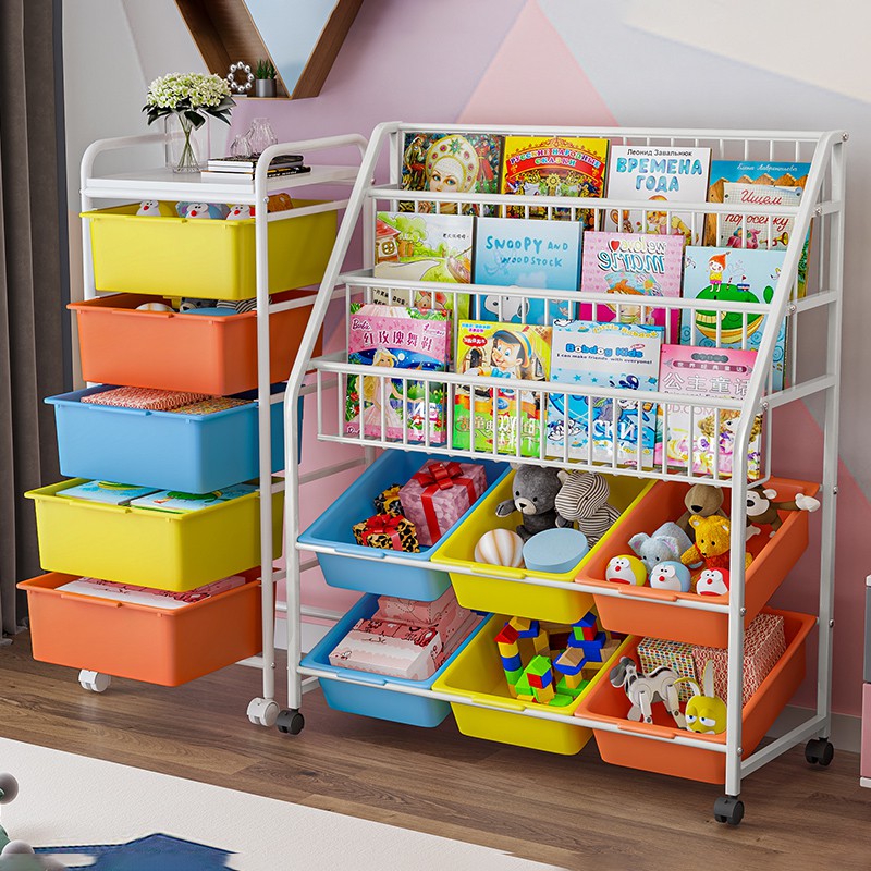 phụ kiện phòng●∈▬Kệ sách trẻ em, đồ chơi gia đình, lưu trữ và sắp xếp tranh em của bé, tủ đựng tích hợp nhiều t