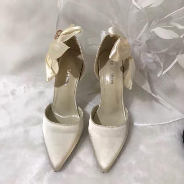 [Hàng cao cấp-od] giày cao gót nơ gót nhọn[ ảnh thật of shop] [Sale]