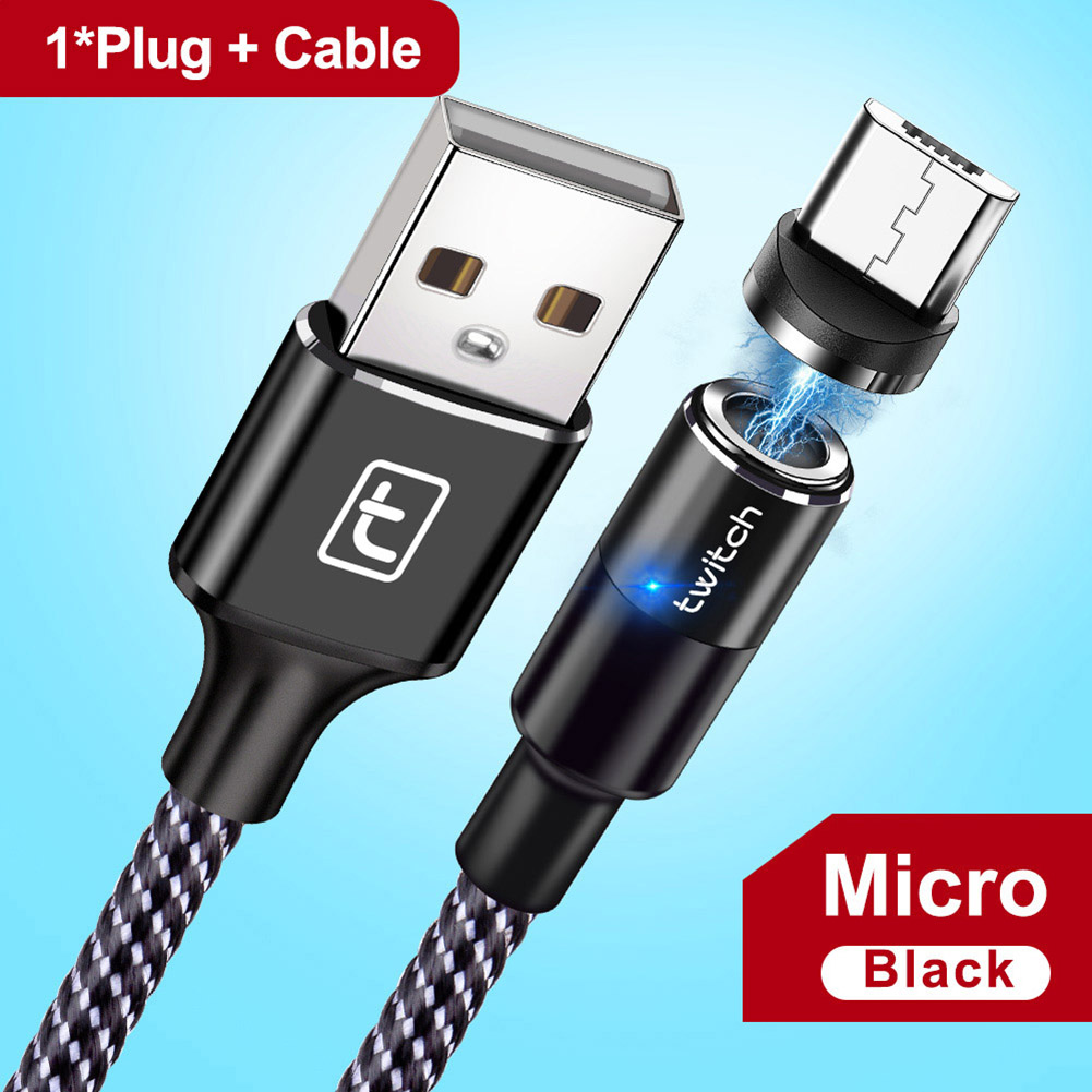 IPHONE ANDROID Dây Cáp Sạc Nam Châm 3a Micro Usb Type C Chất Lượng Cao