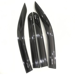 Bộ vè che mưa Toyota Hilux Revo 2017-2020 nhựa ABS đen