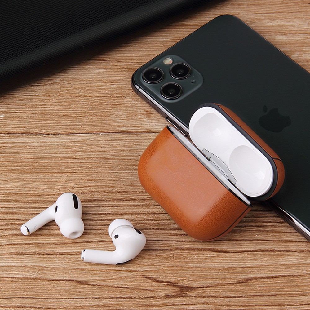 Vỏ bảo vệ hộp sạc tai nghe Airpods pro bằng da chất lượng cao | BigBuy360 - bigbuy360.vn