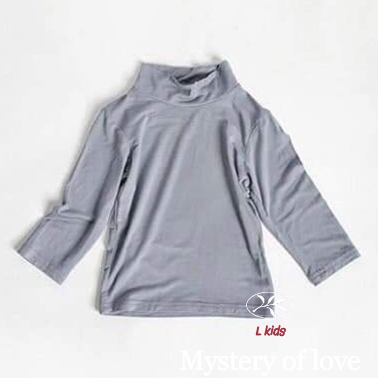 [Bé 8-25kg] Áo dài tay cổ lọ 3 phân thun lạnh cho bé trai, bé gái chất mềm mịn mát  [HÀNG CHUẨN ]