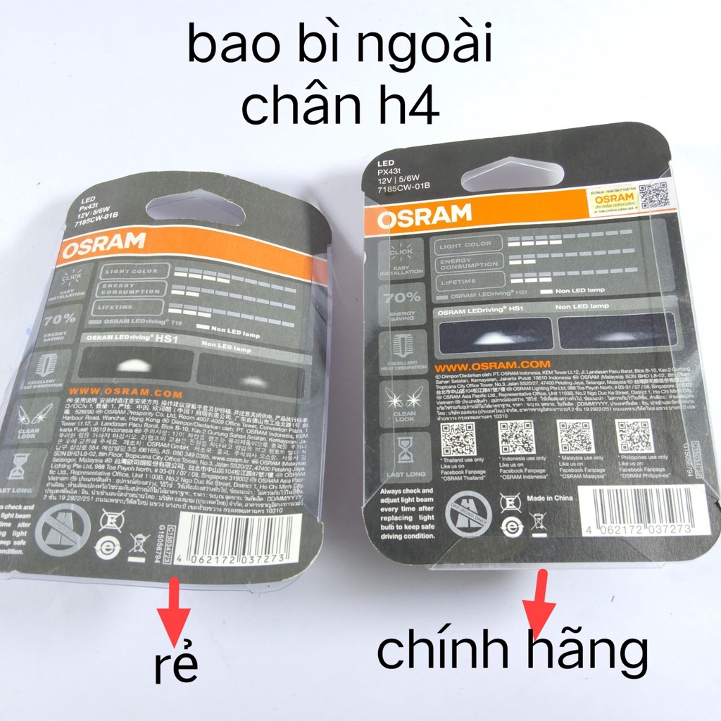 Bóng đèn LED OSRAM xe Air Blade, Wave RS tăng sáng