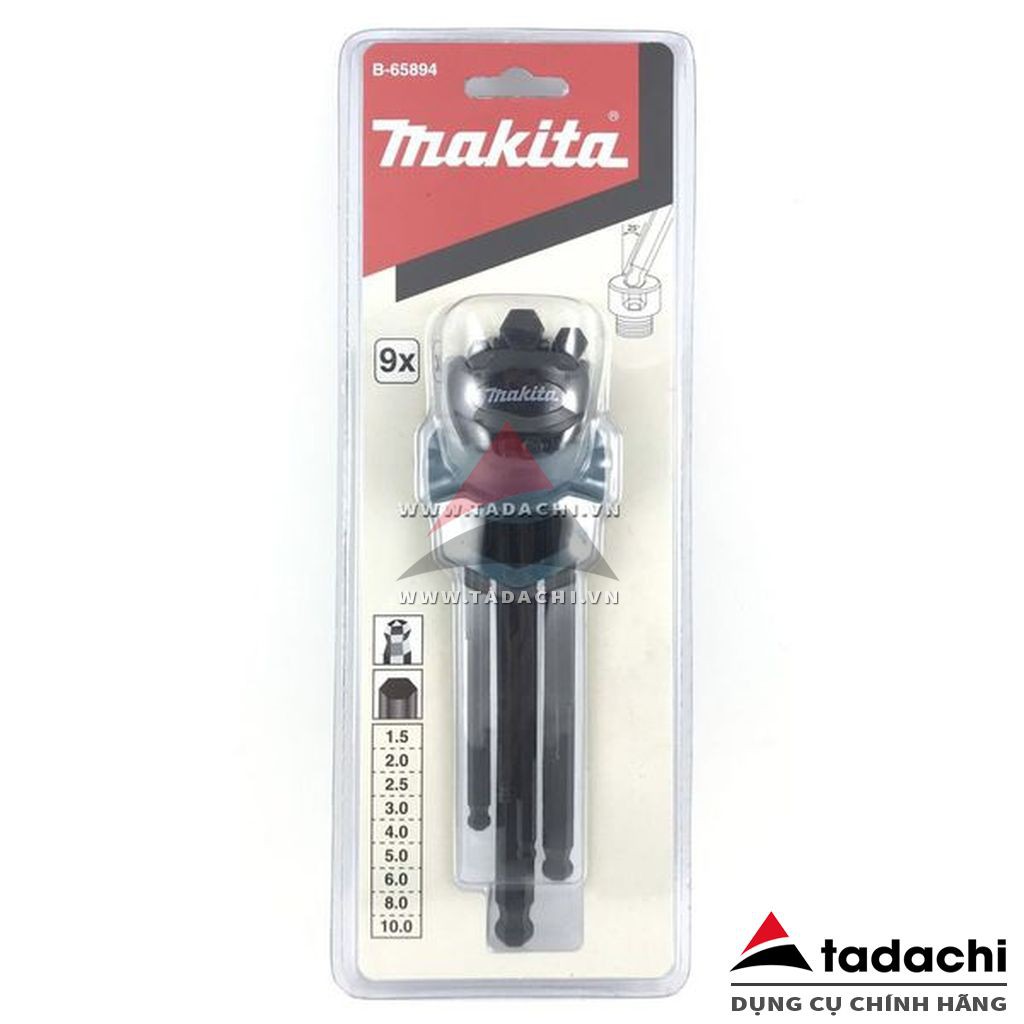 Bộ lục giác 09 chi tiết Makita B-65894