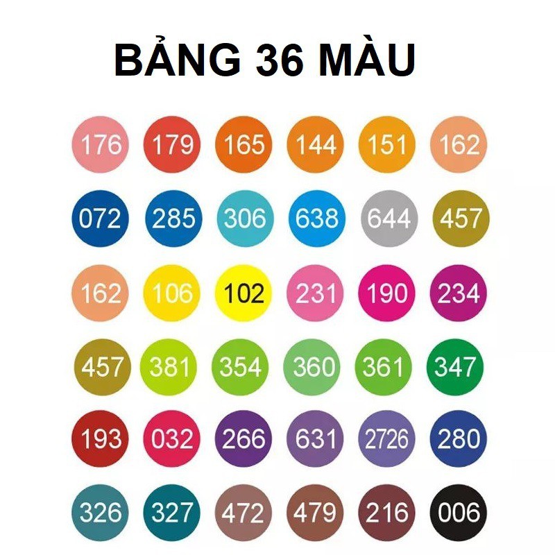 Bút Marker Vẽ Tranh Chuyên Nghiệp 12 - 48 Màu 2 Đầu Thân Nhỏ