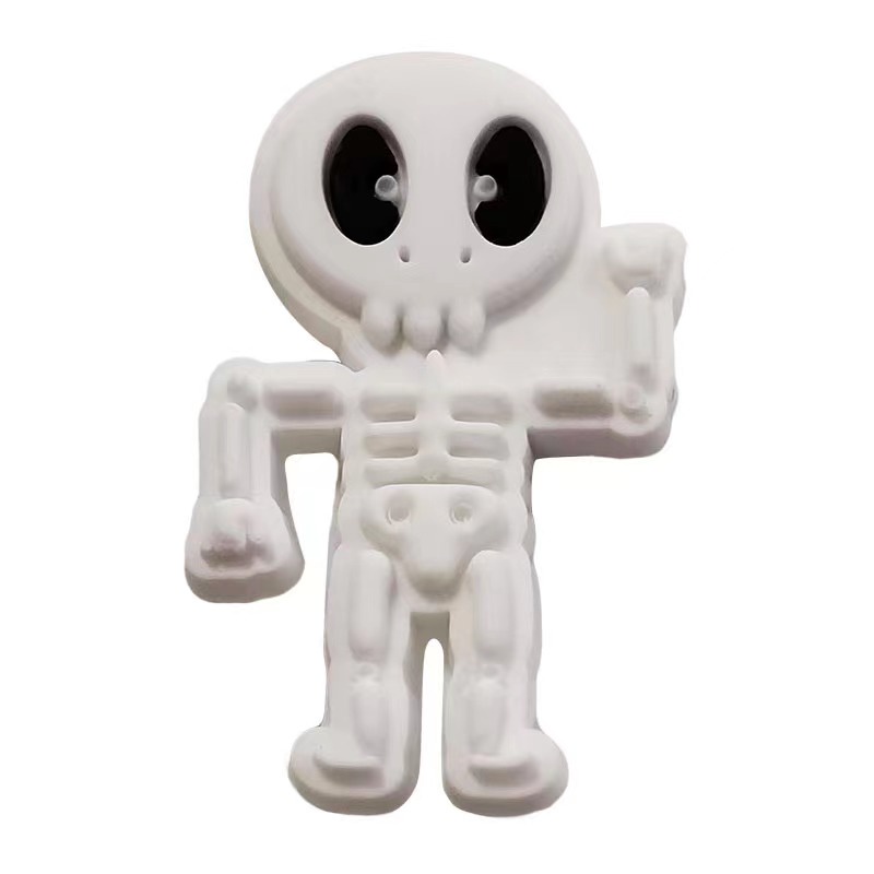 CROCS Guốc Gài Khóa Hình Giày Da Bò Bí Ngô Halloween