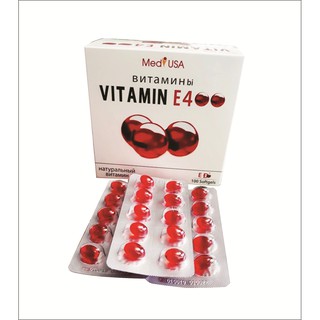 Vitamin E Đỏ 400 - Bổ Sung Vitamin E400 Hỗ Trợ Làm Đẹp Da, Sáng Da, Chống Lão Hóa - Hộp 100 Viên