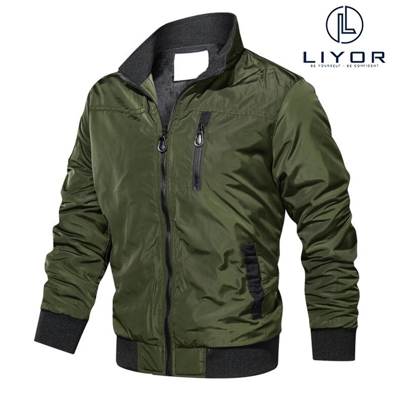 Áo khoác dù 2 lớp chống nước thiết kế dây kéo phù hợp với dáng người dưới 75kg (nhiều màu) - Liyor - PAKD3032