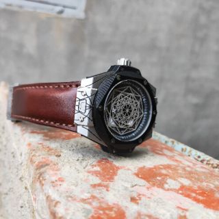 DÂY ĐH HUBLOT DA BÒ THẬT THỦ CÔNG CAO CẤP