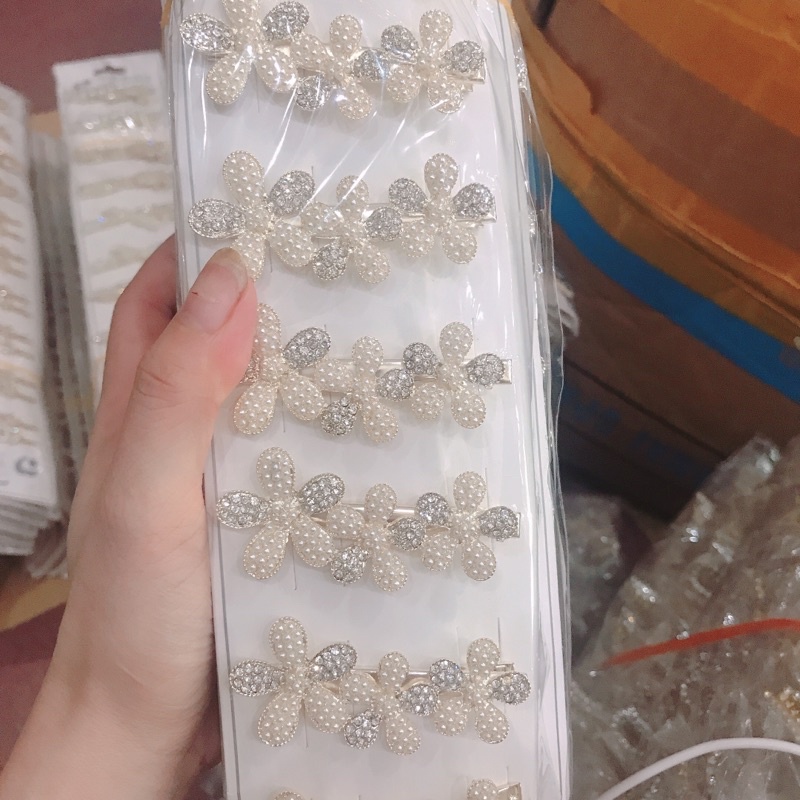 Sỉ dây 10-20 kẹp tóc pha Lê cao cấp