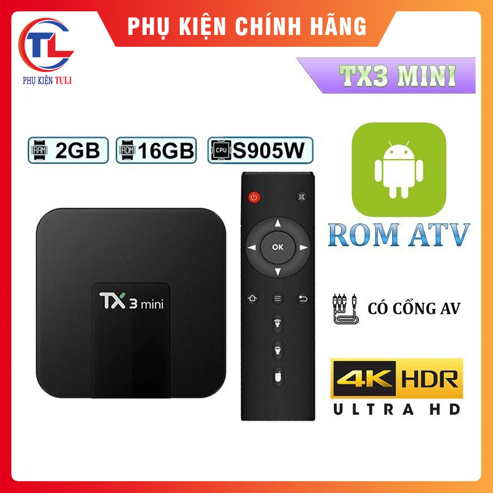 Android Tivi Box TX3 mini - 2G Ram và 16G bộ nhớ chính hãng Tanix - Hàng Chính Hãng