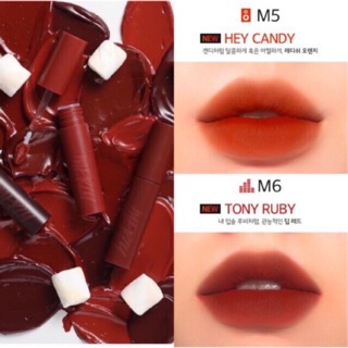 Combo 15 thỏi son kem lì merzy bite the beat mellow tint