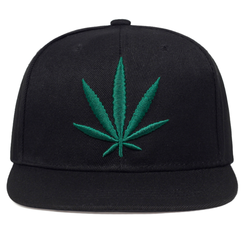 Mũ lưỡi trai thêu hình lá cây thời trang cho nam nữ