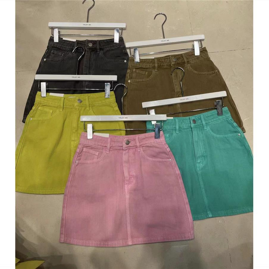 Chân váy jean Chữ A Nhiều Màu Sắc Phong Cách Hàn Quốc Mới Dành Cho Nữ