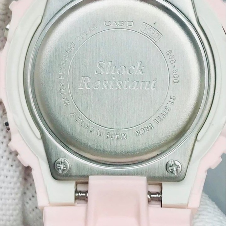 Đồng Hồ Nữ Casio Baby G BGD-560-4DR Dây Nhựa Màu Hồng - Mặt vuông Cá Tính