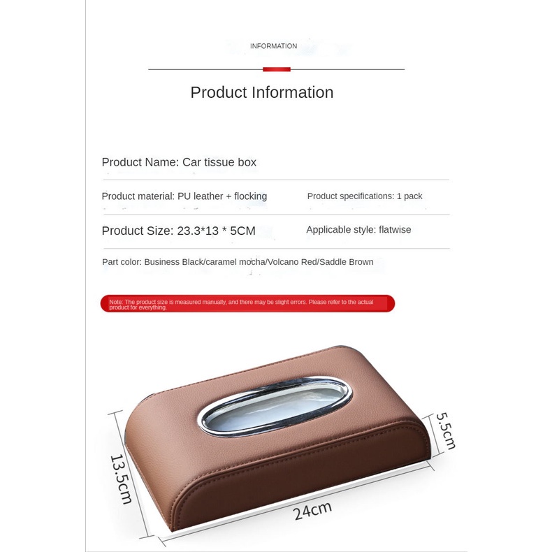 NISSAN Hộp Đựng Khăn Giấy Bằng Da Cao Cấp Cho Xe Hơi Vanette teana almera sylphy grand livina x trail latio