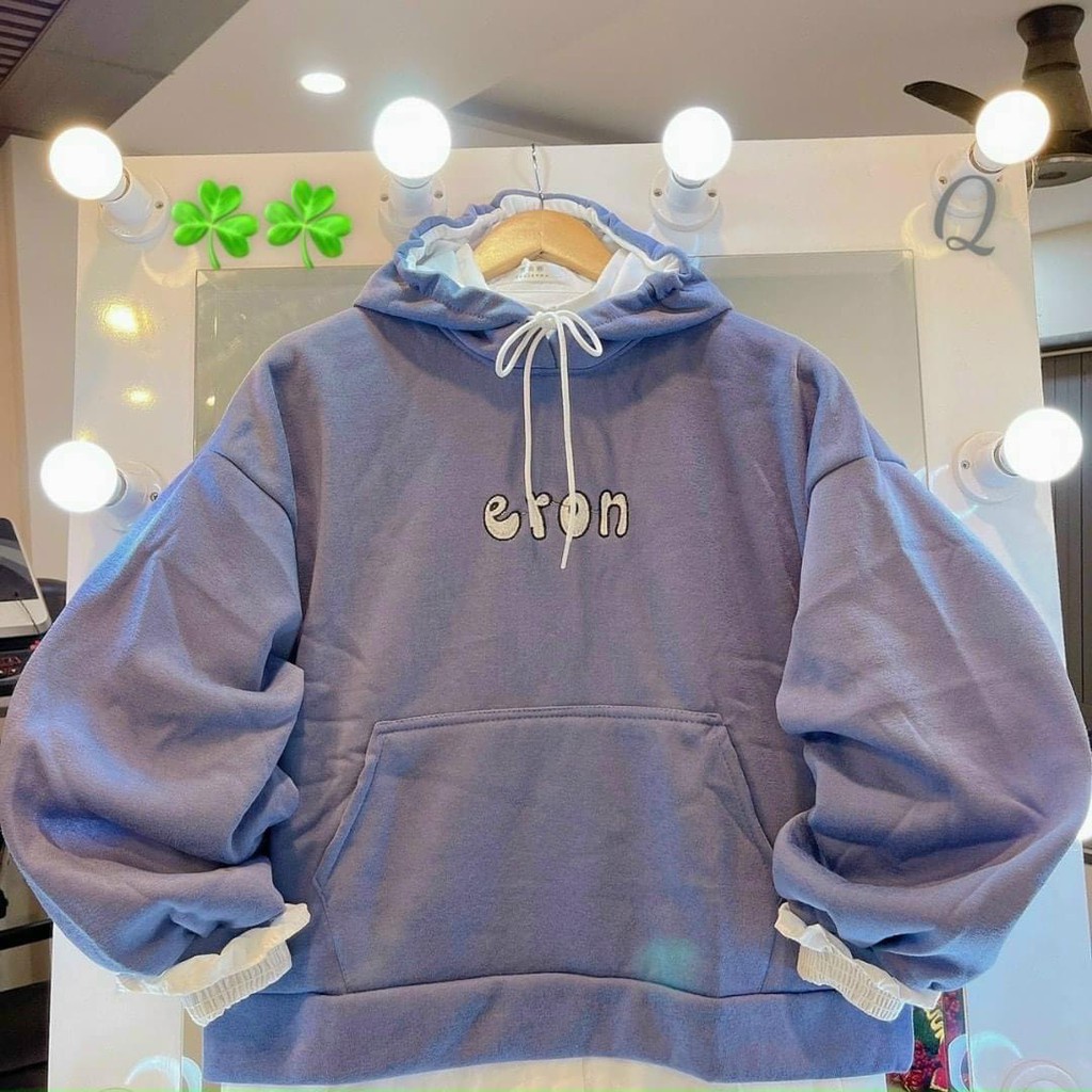 [ANEK01 giảm 10%] Áo Hoodie Chống Nắng THIFU FASHION Thêu Chữ ERON Nón 2 Lớp Chất Liệu Thun PE Cho Nam Và Nữ Dưới 70kg | BigBuy360 - bigbuy360.vn