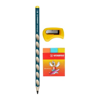 Combo Bút Chì Gỗ Stabilo EASYgraph PCE32L + Gôm ER195 + Chuốt Chì Stabilo PSE4351L