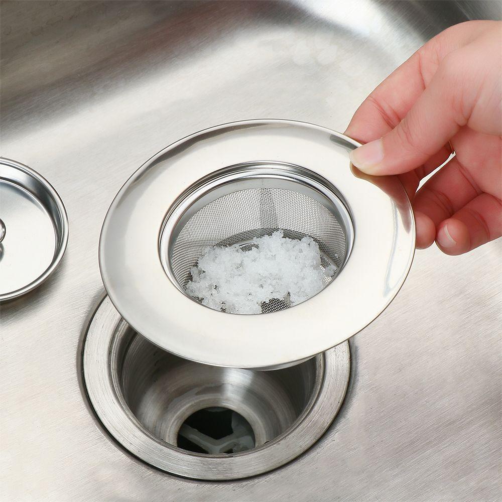 Nắp Đậy Cống Thoát Nước Bồn Rửa Chén Bằng Thép Không Gỉ Nâng Cấp Thực Phẩm Làm Sạch Lông