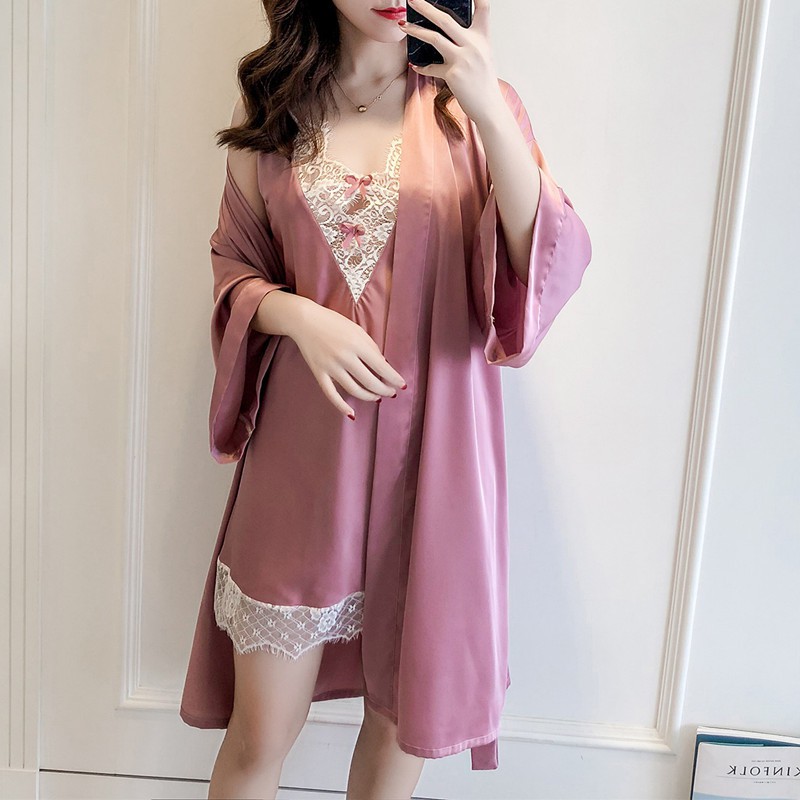 Đầm Ngủ Hai Dây Phối Ren Gợi Cảm Cho Nữ | BigBuy360 - bigbuy360.vn