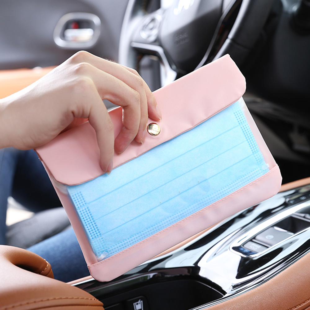 [Hàng mới về] Túi đựng khẩu trang trong suốt chống bụi chống nước nhiều màu sắc có thể giặt sạch tiện lợi