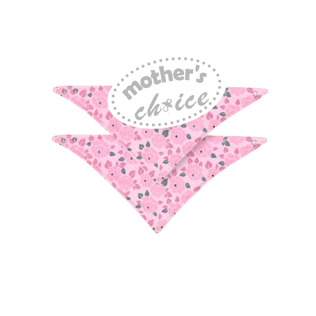 Yếm cho bé gái màu hồng đáng yêu Mother's Choice - yếm tam giác chất liệu cotton TS3042C