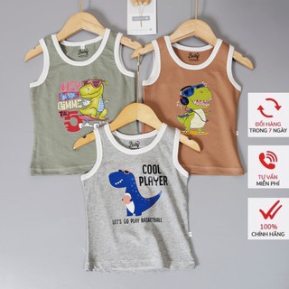 Áo ba lỗ bé trai cotton thoáng mát