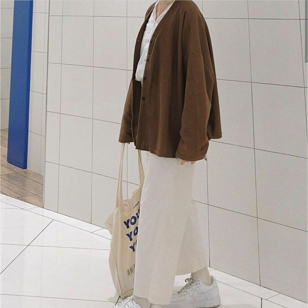 Áo khoác nữ trơn cadigan form rộng ulzzang vải mềm mại coco land ulzzang
