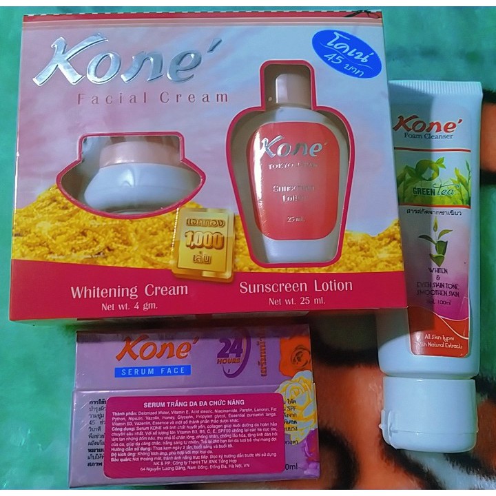 Combo dưỡng trắng kone thái lan