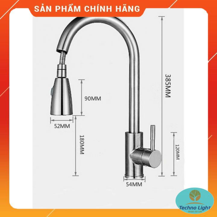 Vòi Rửa Bát Dây Rút, Vòi Rửa Chén Dây Rút- INOX 304 phủ NANO ĐEN SANG TRỌNG Thuận Tiện Kéo Dài Rửa Mọi Vị Trí