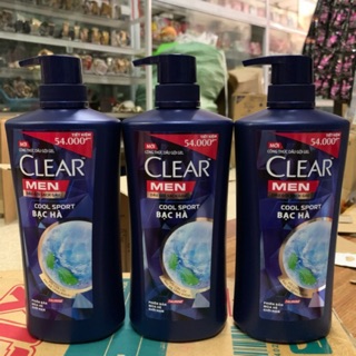 Dầu Gội Clear Men Deep Cleanse bạc hà (650g)