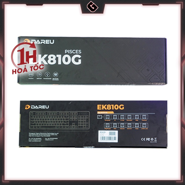 Bàn Phím Cơ Gaming Không Dây Dareu EK810G Full Size - Hàng Chính Hãng