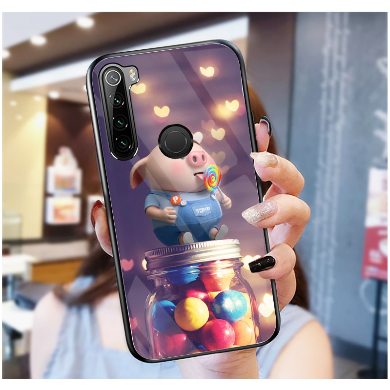 Ốp Lưng XIAOMI REDMI NOTE 8 mặt kính cường lực cao cấp