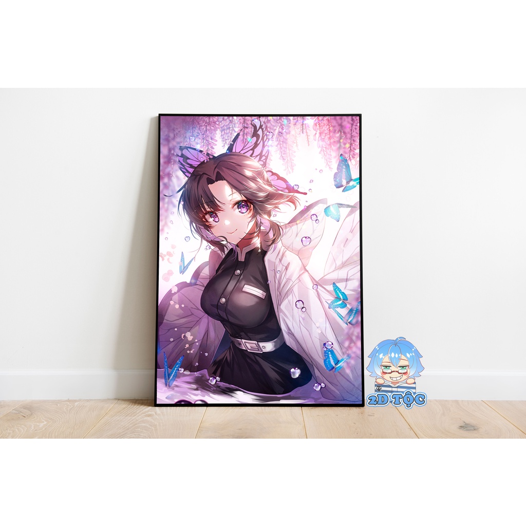 Tranh poster A3 Kochou Shinobu  (2) Anime Kimetsu No Yaiba chất liệu giấy cao cấp - 2D Tộc Shop