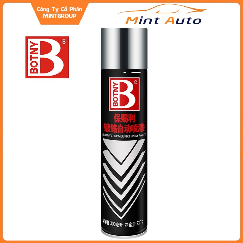 Sơn Xịt Mạ Màu Chrome Sơn Xịt Cầm Tay Botny B-1167 Dung Tích 300ml