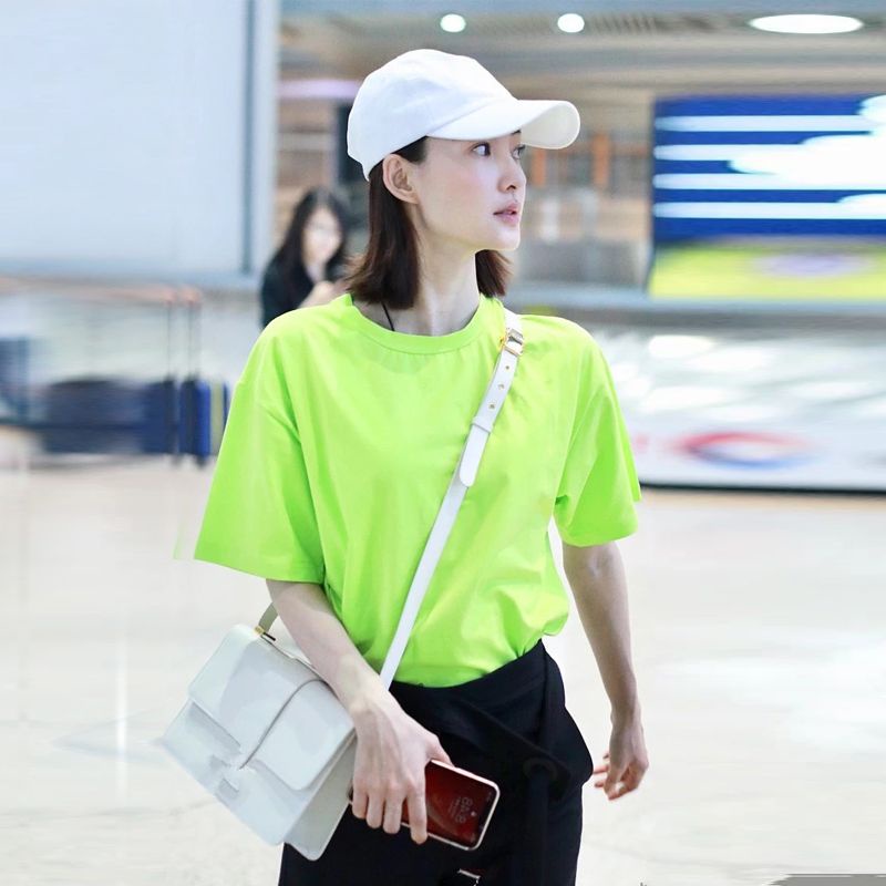 Áo Thun CHIC Unisex Nam Nữ Màu Xanh Chuối Non Chất Cotton 100% US Xịn Sò