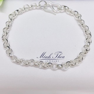 Vòng tay bạc nguyên chất cho trẻ em, lắc tay bạc bé trai bé gái 1- 4 tuổi Minh Thoa JEWELRY