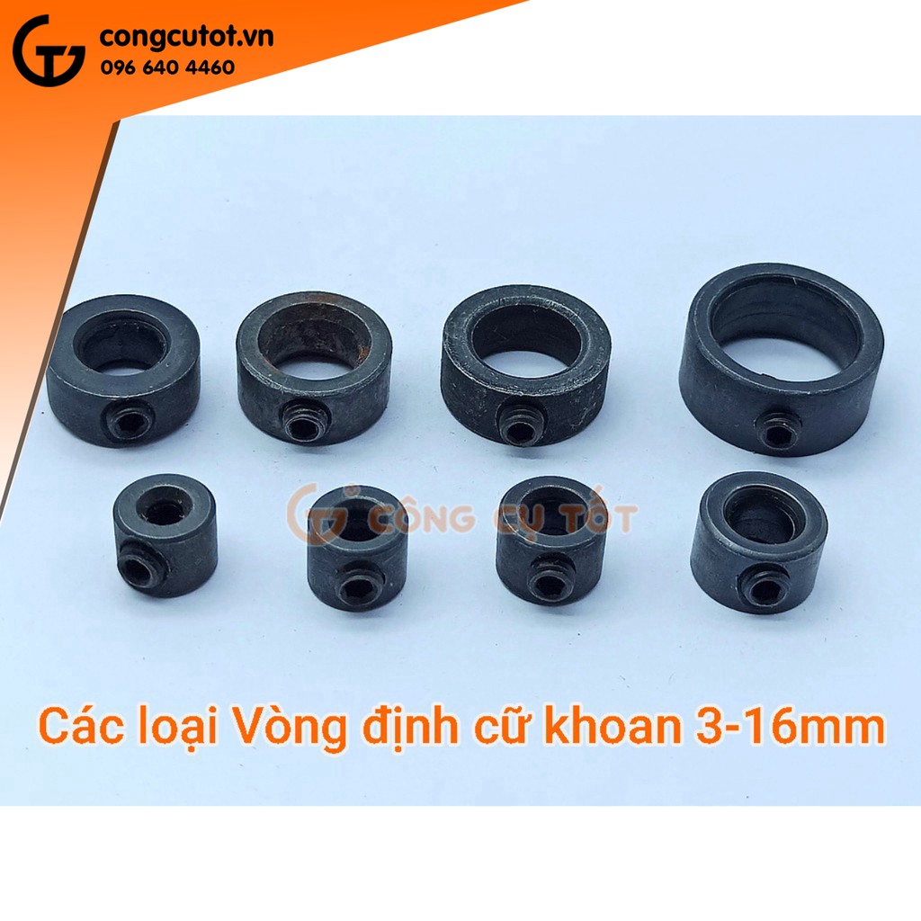 Vòng định cữ khoan 3-16mm (bán lẻ) chất liệu thép gió