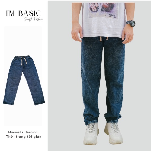 Quần Jeans Cạp Chun Nam Quần Bò Baggy Xuông I'm Basic (QJCH)