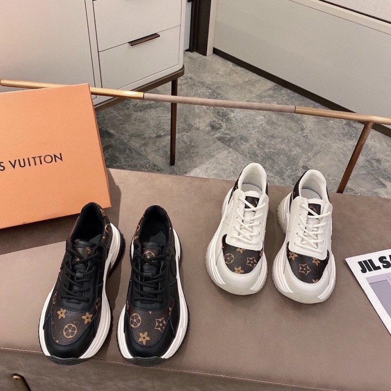 Giày thể thao Louis Vuitton LV da thật cao cấp phối màu siêu sang dễ phối đồ