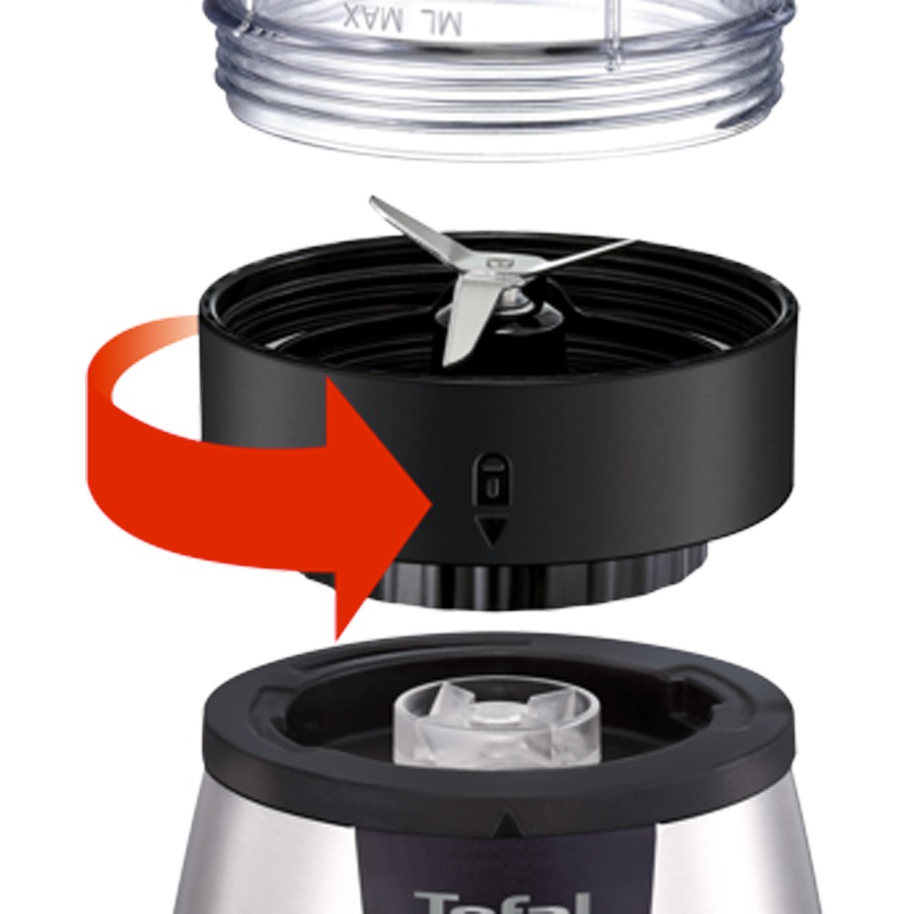 Máy xay sinh tố 2 cối nhựa 1.3L Tefal Blend&amp;Go BL1B1D39 300W -Hàng chính hãng