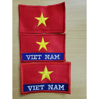 Cờ Việt Nam thêu sẵn may lên võ phục...