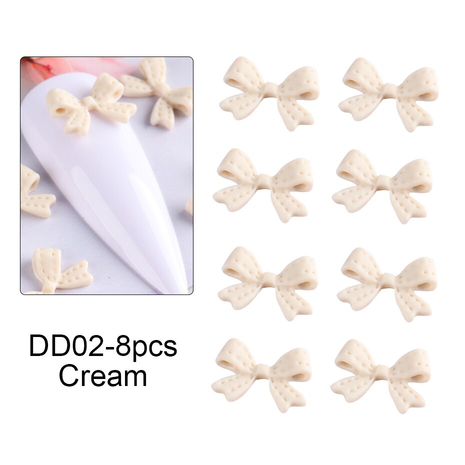 [Hàng mới về] Set hạt đính móng tay trang trí nghệ thuật thiết kế nơ 3D đáng yêu