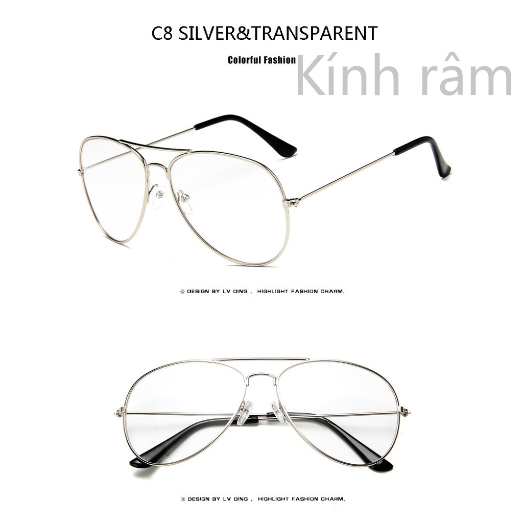 Kính mát 3027 gọng kim loại tròn thời trang cho nữ
