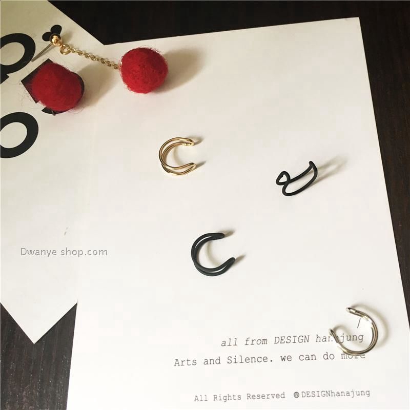 Bông tai tròn phong cách punk đơn giản cá tính