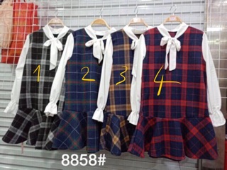 G07. 8858. ĐẦM CARO PHA TAY CỔ NƠ