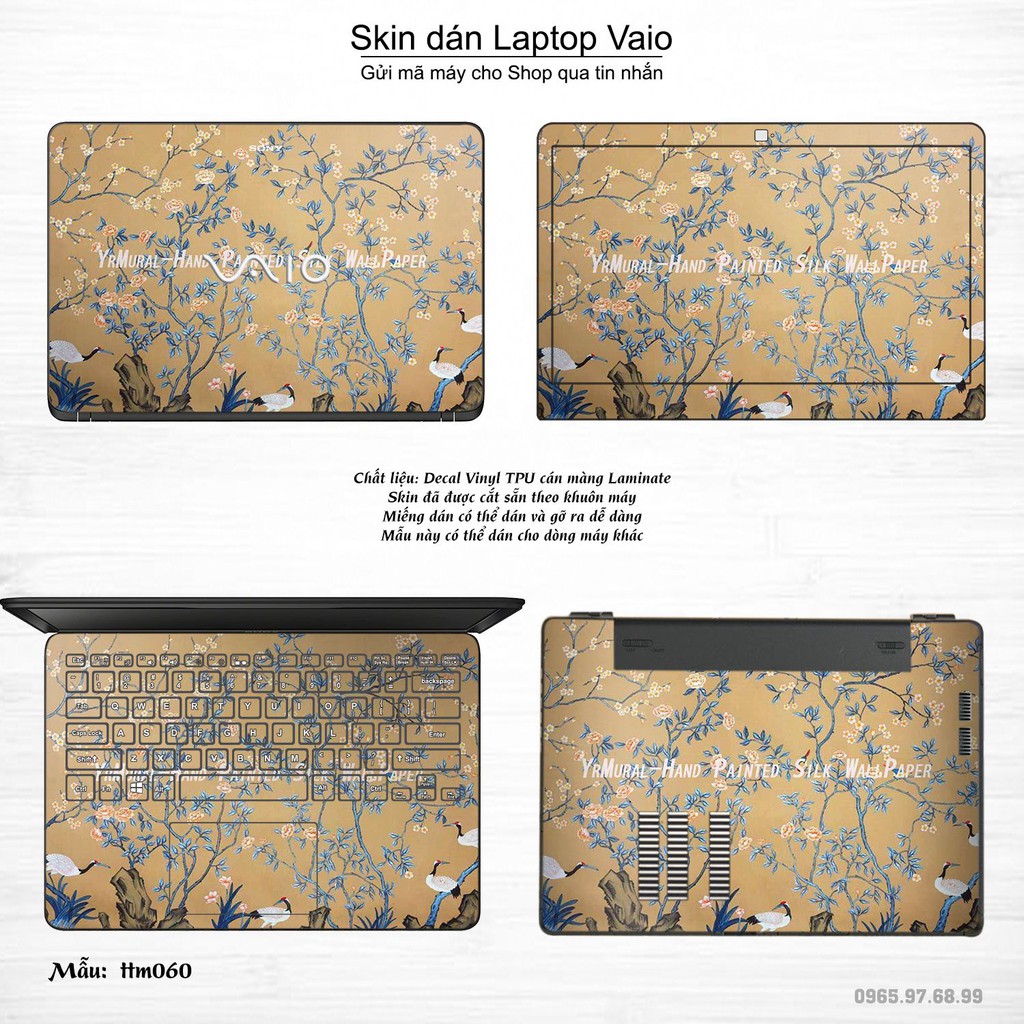 Skin dán Laptop Sony Vaio in hình Tranh thủy mặc _nhiều mẫu 3 (inbox mã máy cho Shop)