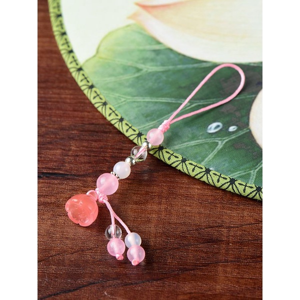 Móc khóa phong thủy, dây đeo điện thoại, balo, túi xách, ví cầm tay hình đài sen ANMK01