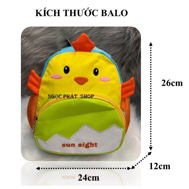 Ba lô Em bé SUN EIGHT_ SIZE 24_Hàng Quảng Châu (Mã 2806)_Màu Vàng